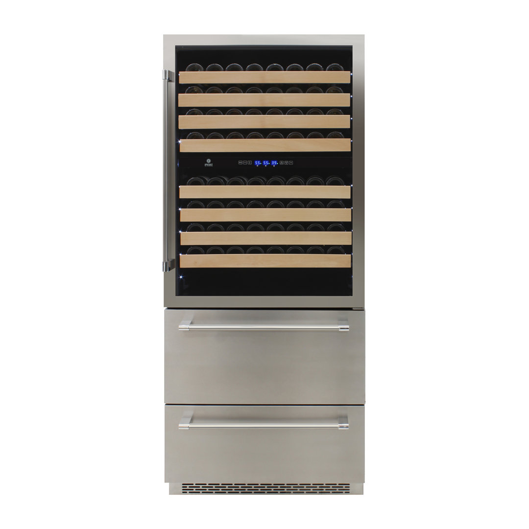 Vinotemp Triple-Zone Wine and Beverage Cooler, 135 Bottle Capacity Vinotemp