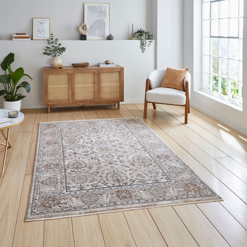 Vintage area rug Machine Woven Beige, Runner 60 x 123cm