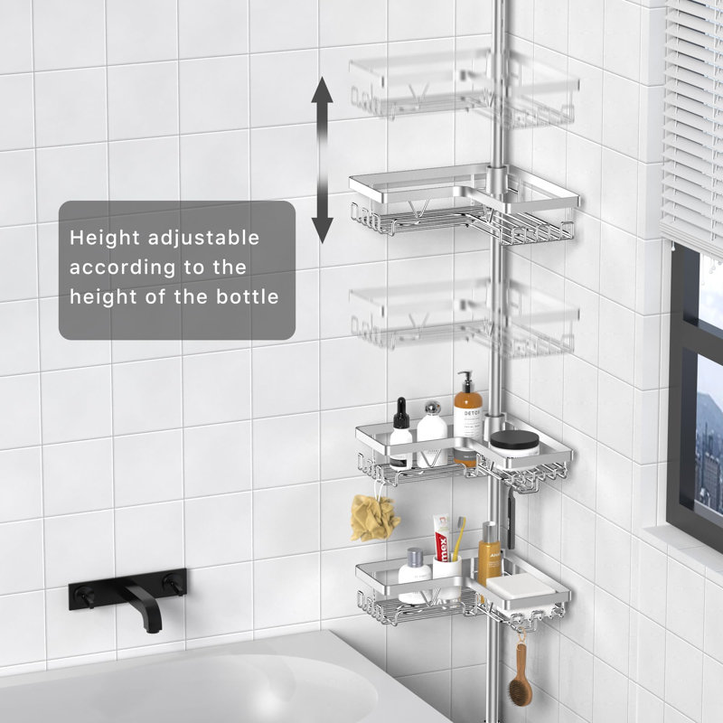 Adhesive Stainless Steel Shower Caddy