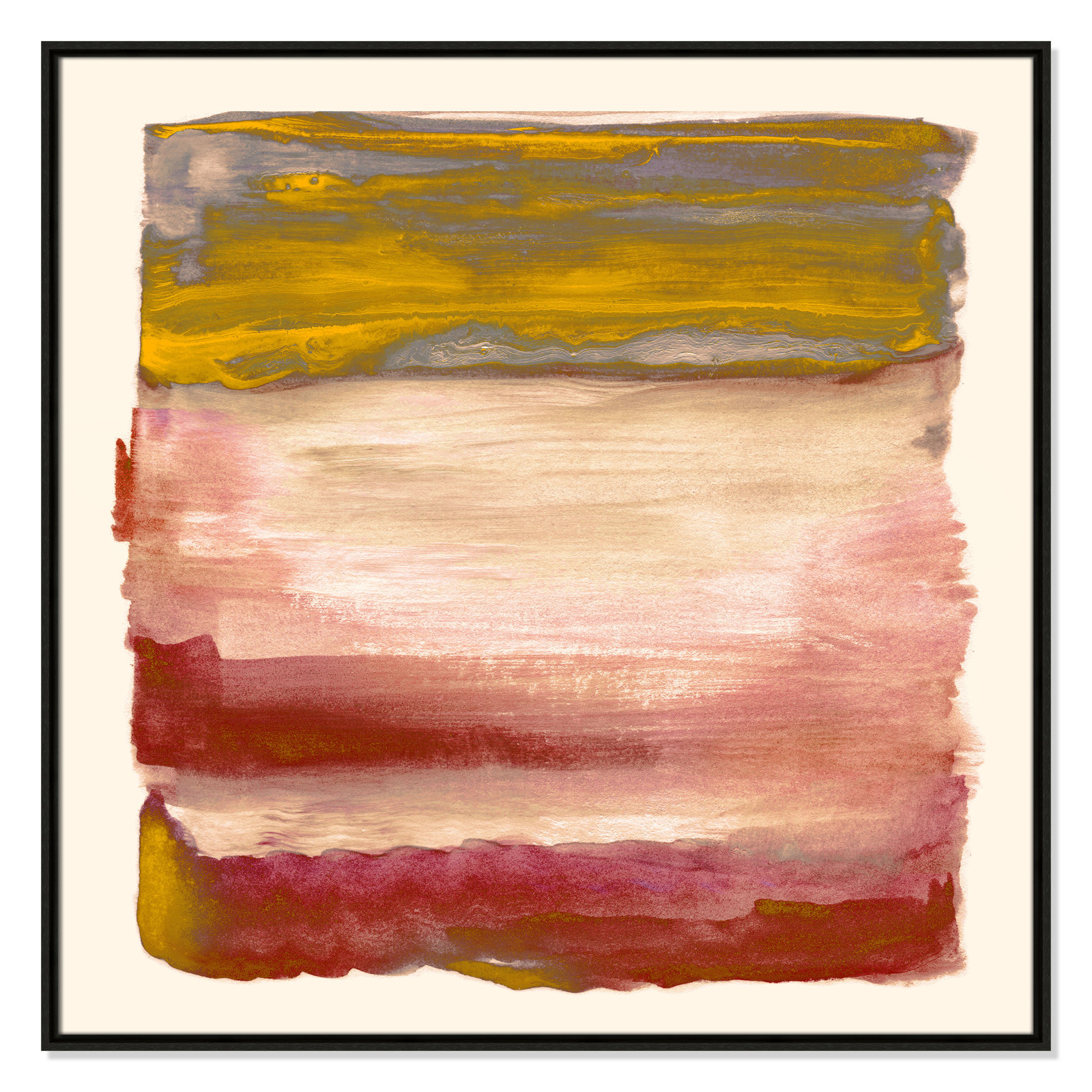 Sky Collection "Yellow Sky I" Print by Nan, Espresso, 37.5" H x 37.5" W