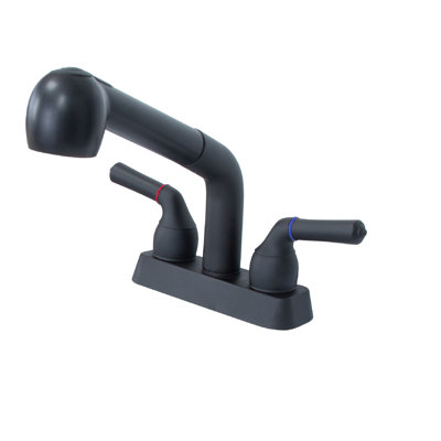 Dual-Handle ABS Plastic Pull-Out Faucet