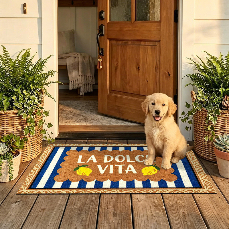  Paillasson antidérapant pour l'intérieur et l'extérieur, 24 po x 36 po, coco La Dolce Vita, La Dolce Vita coconut coir
