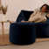 Gavrilovic 55Cm Wide Velvet Round Pouffe Ottoman