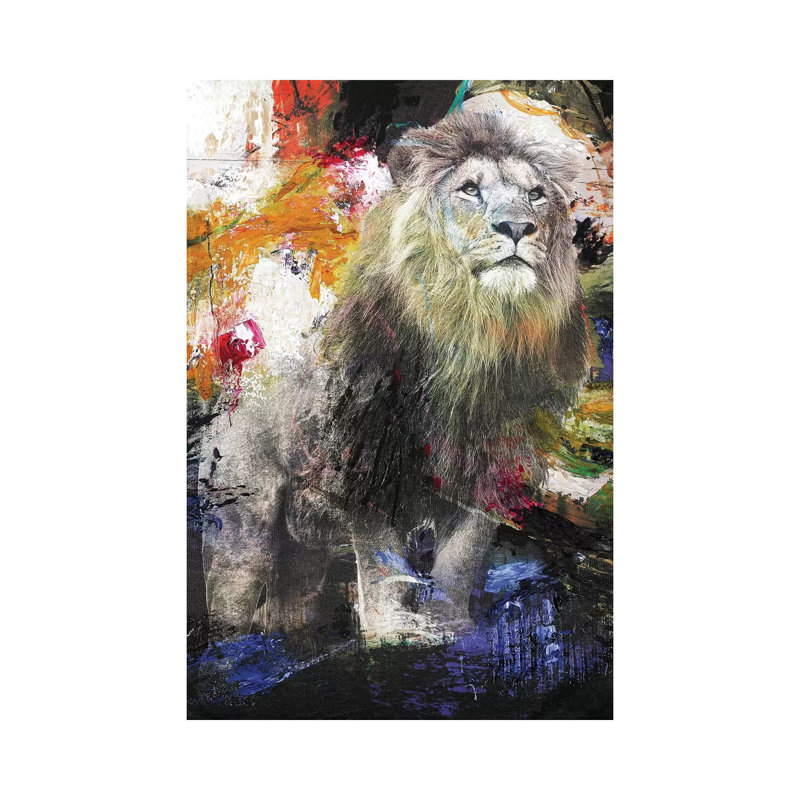 Lion - Print on Canvas, Wrapped Canvas, 66.04cm H x 45.72cm W x 1.91cm D