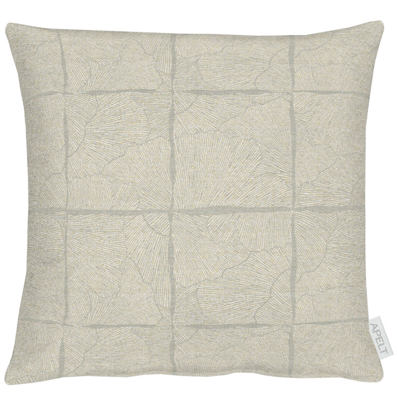 Brais Square Cushion, Gray/Gold, 48cm H x 48cm W, Polyester/Polyfill