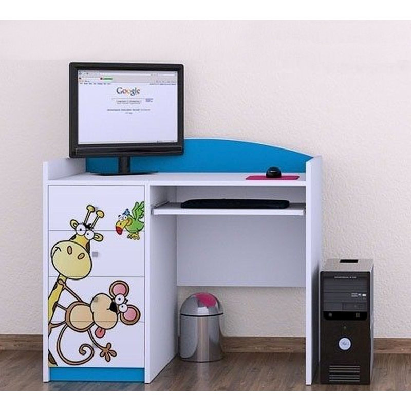 Bunny 100cm Computer Desk, Blue