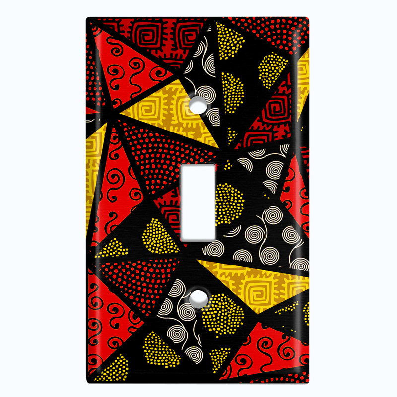 Patterned 1 - Gang Toggle Light Switch Standard Wall Plate