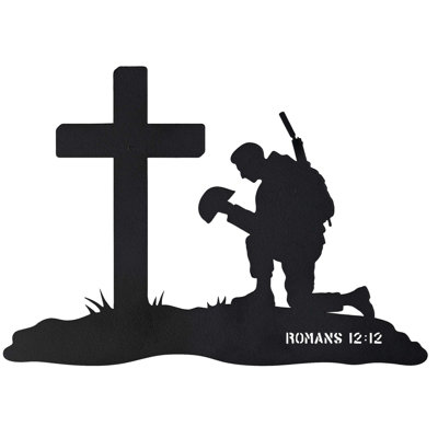 Metal Wall Hanging Cross Solider