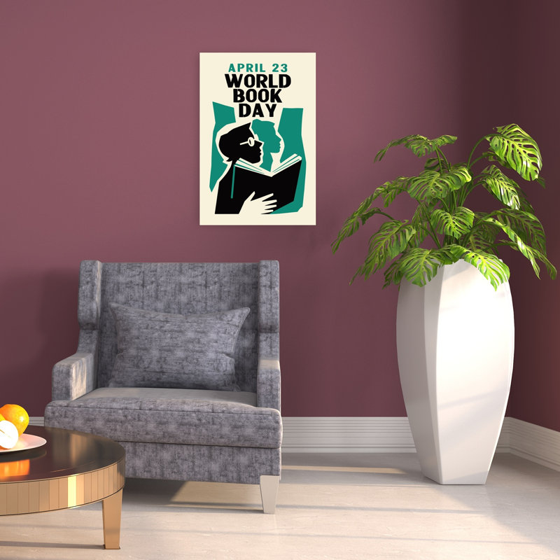 April 23 World Book Day Contemporary Wall Art Print by Patryk Krygowski - Wrapped Canvas Print, 60.96cm H x 40.64cm W