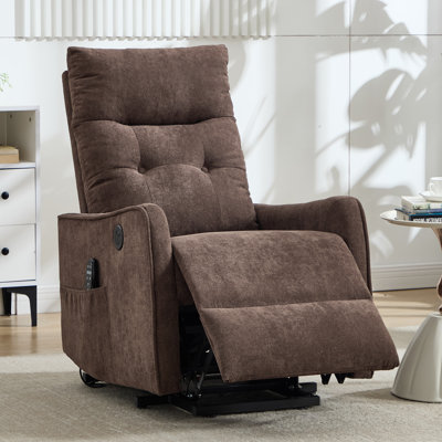 25" W Power Lift Chair Recliners Infinite Position With Heat and 8 Point Massage
