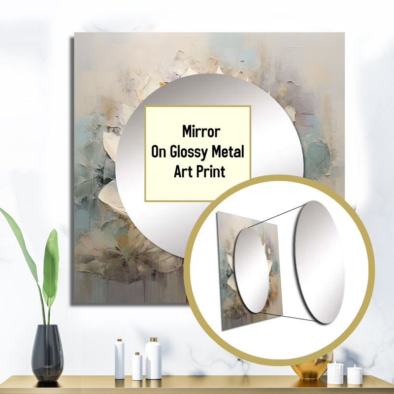 Lirael - Miroir carré décoratif mural pour chambre à coucher, 23 po x 23 po