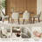 Modern Upholstered Dining Chairs with Solid Wood Legs-1416518708