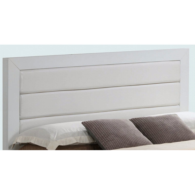 Stylish White Transitional Bedroom Bed