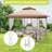 10X10 Ft Instant Pop-Up Gazebo - Modern Waterproof Canopy Tent with Mosquito Netting & Sidewalls-126088849