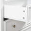 Commode blanche moderne à 6 tiroirs - rangement spacieux avec poignées en métal et 6 tiroirs pour le salon blanc
