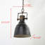 Luminaire suspendu de style industriel avec finition noire, lampe en métal rétro pour décoration rustique