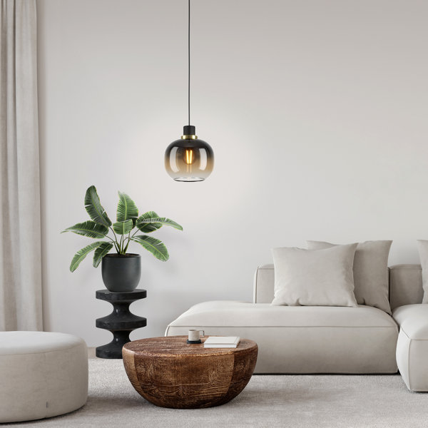 AllModern Chittering 1 Light Pendant - Structured Black Finish ...