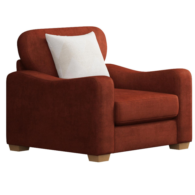 Upholstered Armchair, Stone