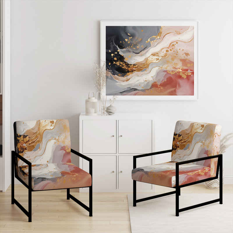 Fauteuil d'appoint rembourré Formes abstraites rembourrées Undefined Continuation, Noir, noir, noir, noir