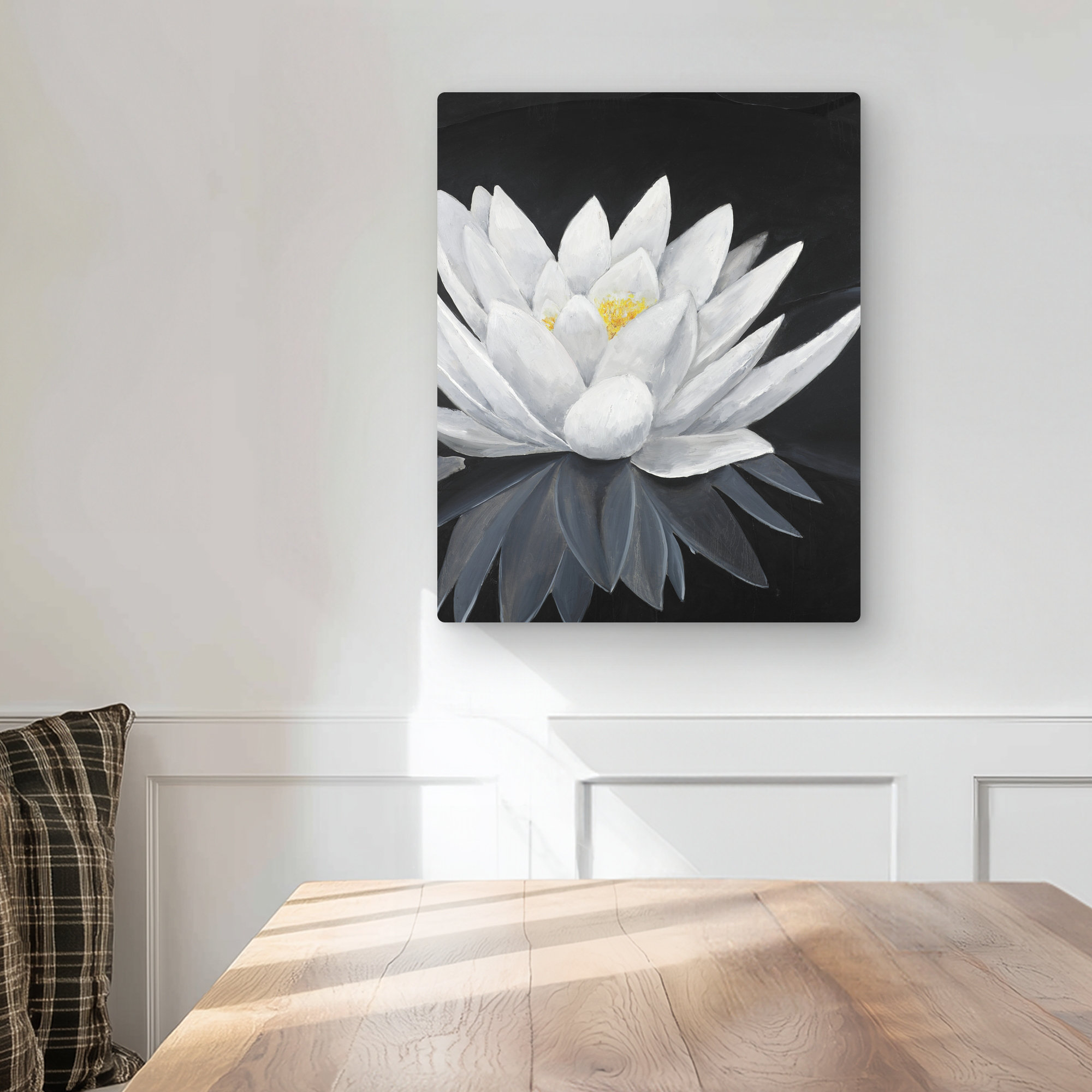 Image result for Lark Manor™ Lotus Flower with Reflection - Livingroom Metal Print | Wayfair