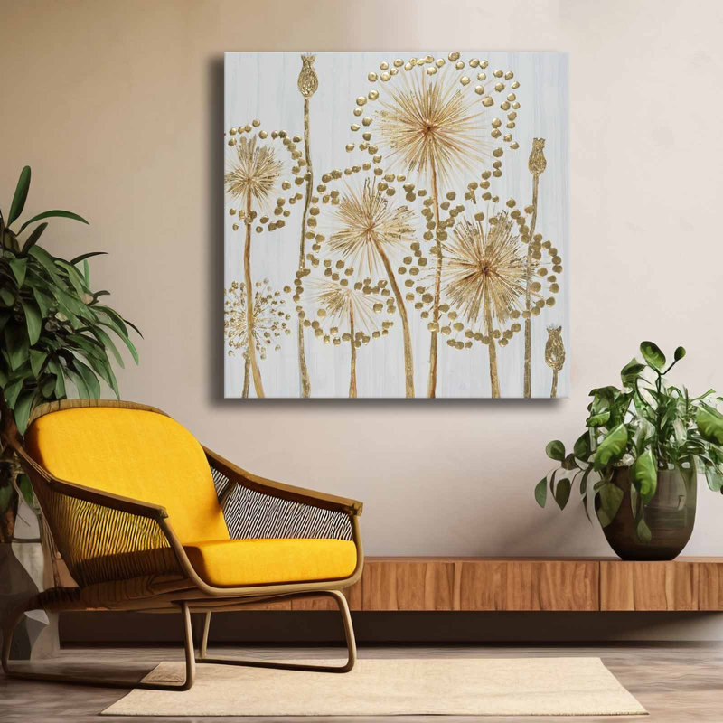Art mural sur toile Golden Dandelion Meadow