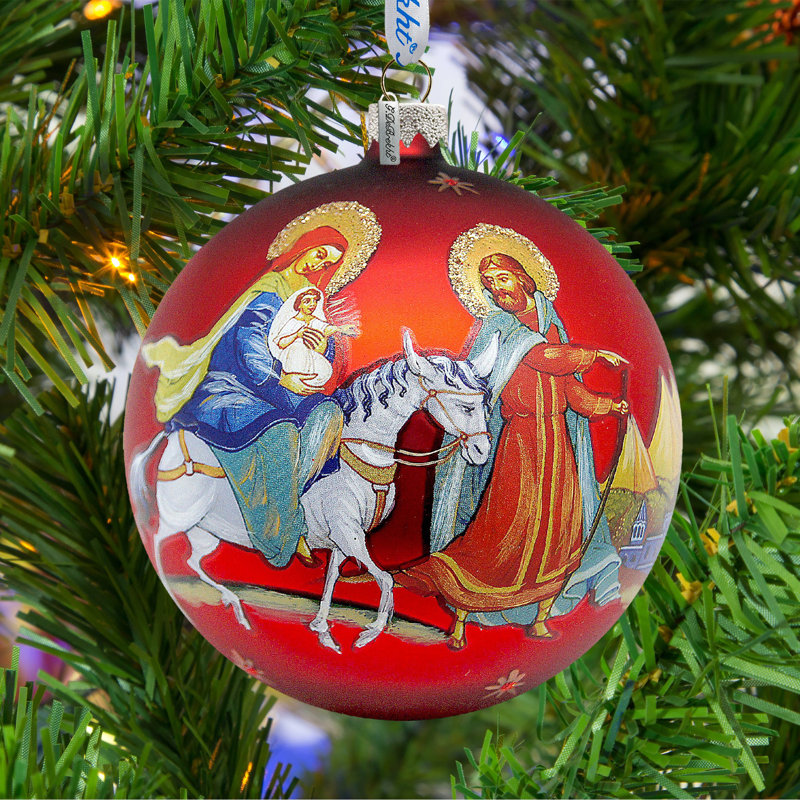 Holiday Splendor 3.5'' Handmade Glass Ball Ornament