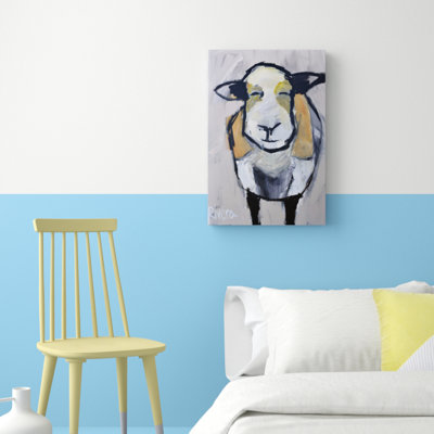 Grinning Sheep by Michelle Rivera - Wrapped Canvas Painting