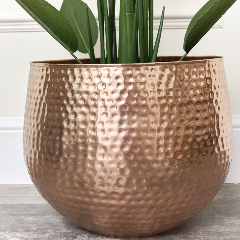 Sarana Planter, 38cm H x 40cm W x 40cm D, Copper