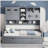 Wooden Daybed with Drawer and Integrated Closet and Shelves-1204537387-1204537385