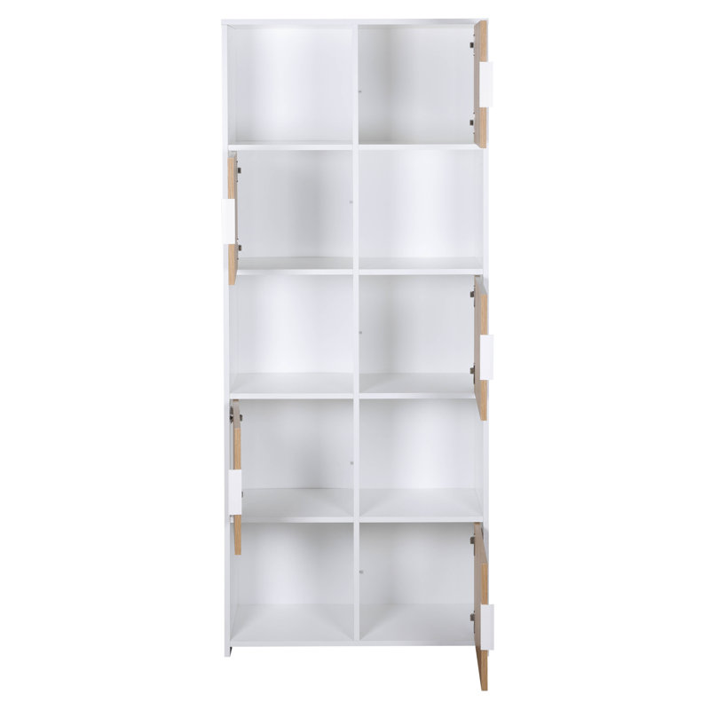 Aksil Bookcase, White/Natural
