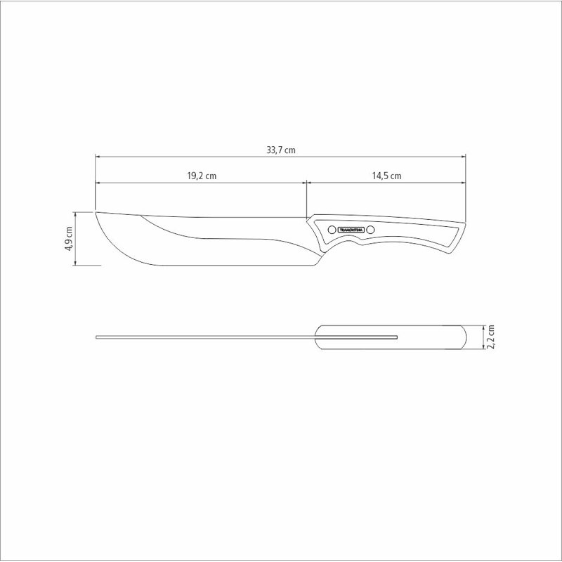 Tramontina BBQ Black 19.2cm Carving Knife