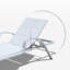 Chaise longue d'extérieur en tissu