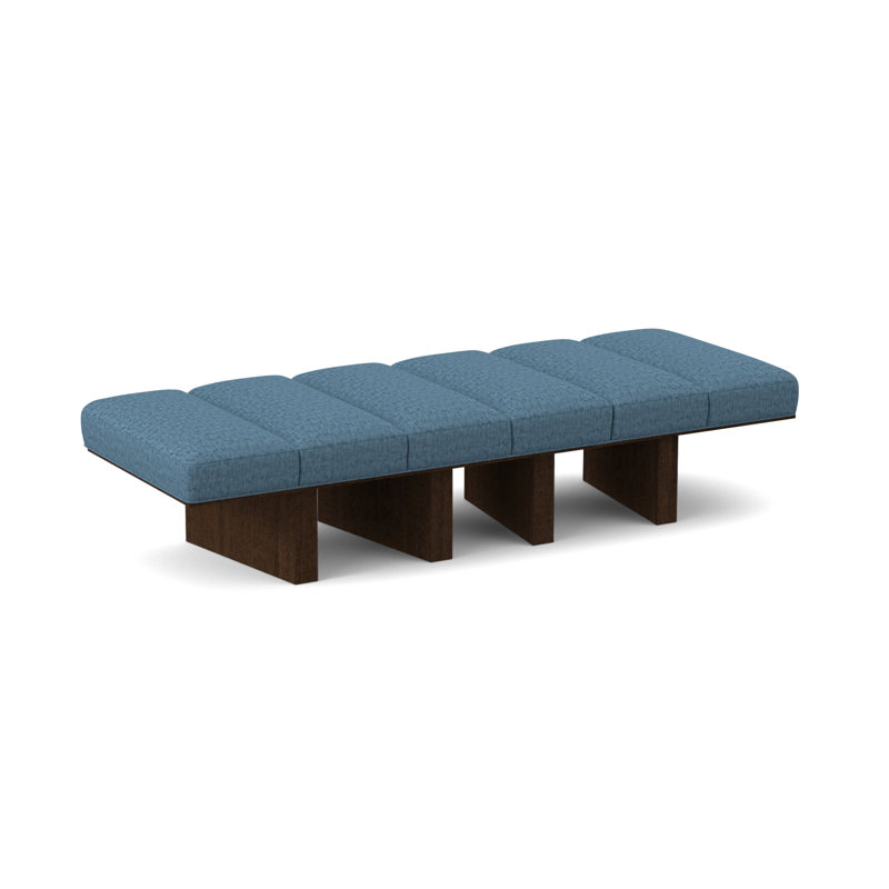 Banc rembourré Oblique, Noyer américain, Edworth Ocean
