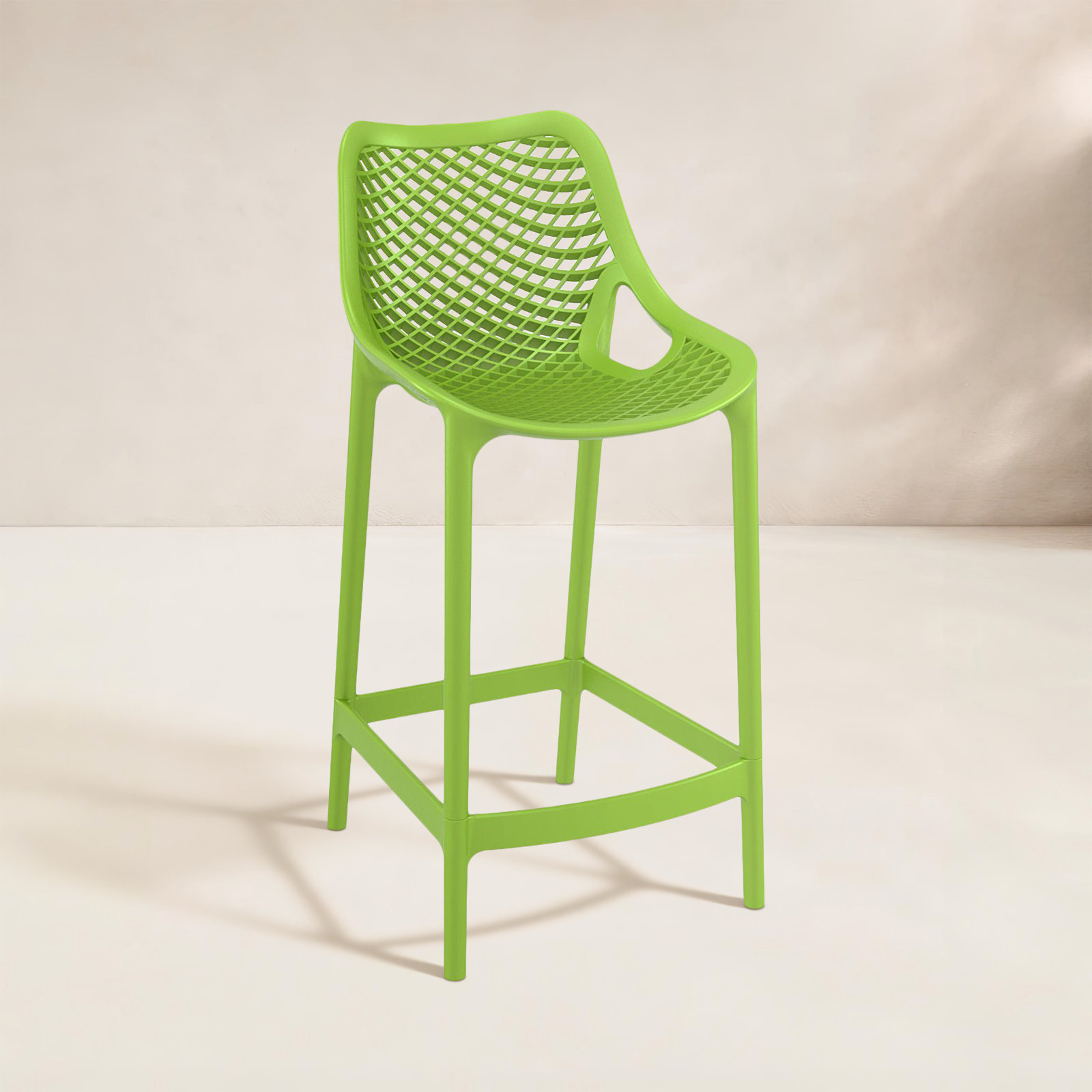 Farrah Patio Bar Stool, Tropical Green, 25.6"