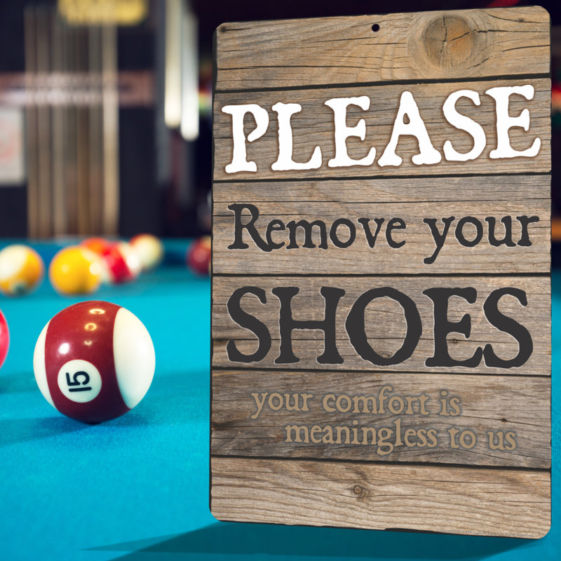 Rustic Brown and Black Wood and Metal Funny Kitchen Sign