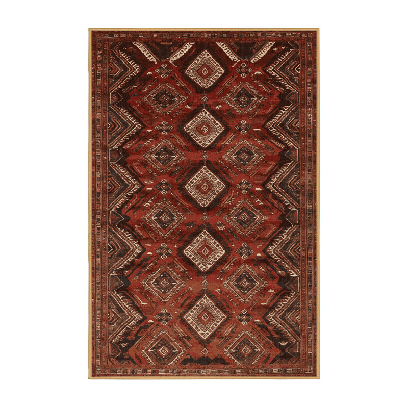 Tapis brun lavable à la machine, Rectangulaire 8 pi x 12 pi