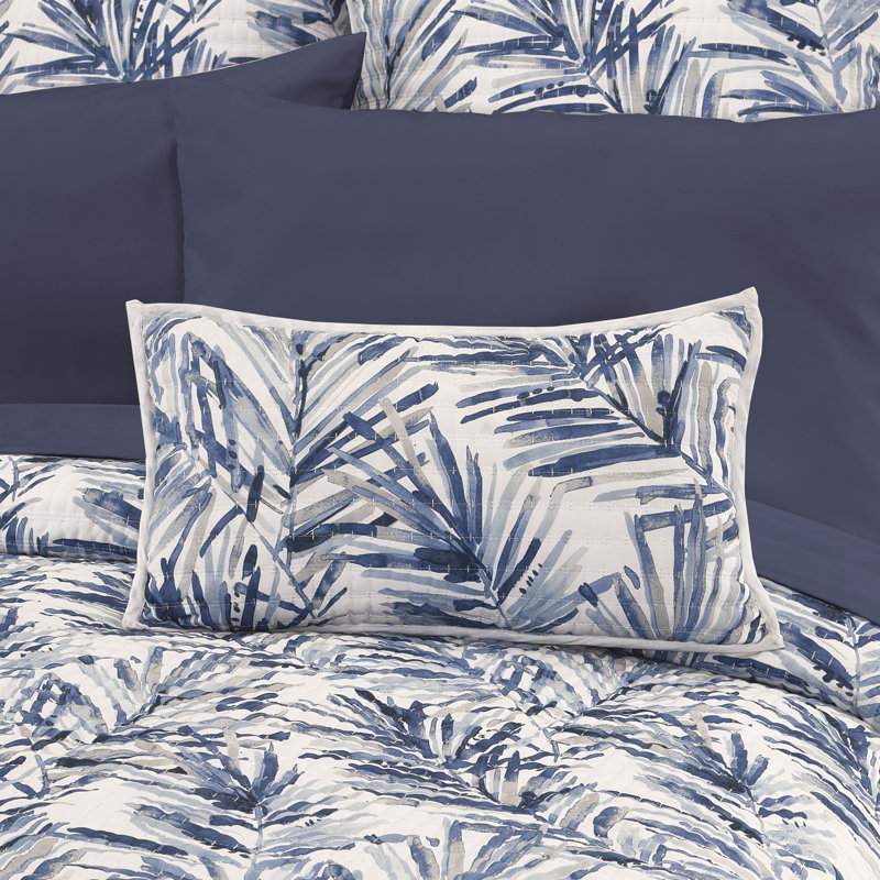 Coussin décoratif à motif palmier Palm Beach, Rectangle H 12 po x l 20 po