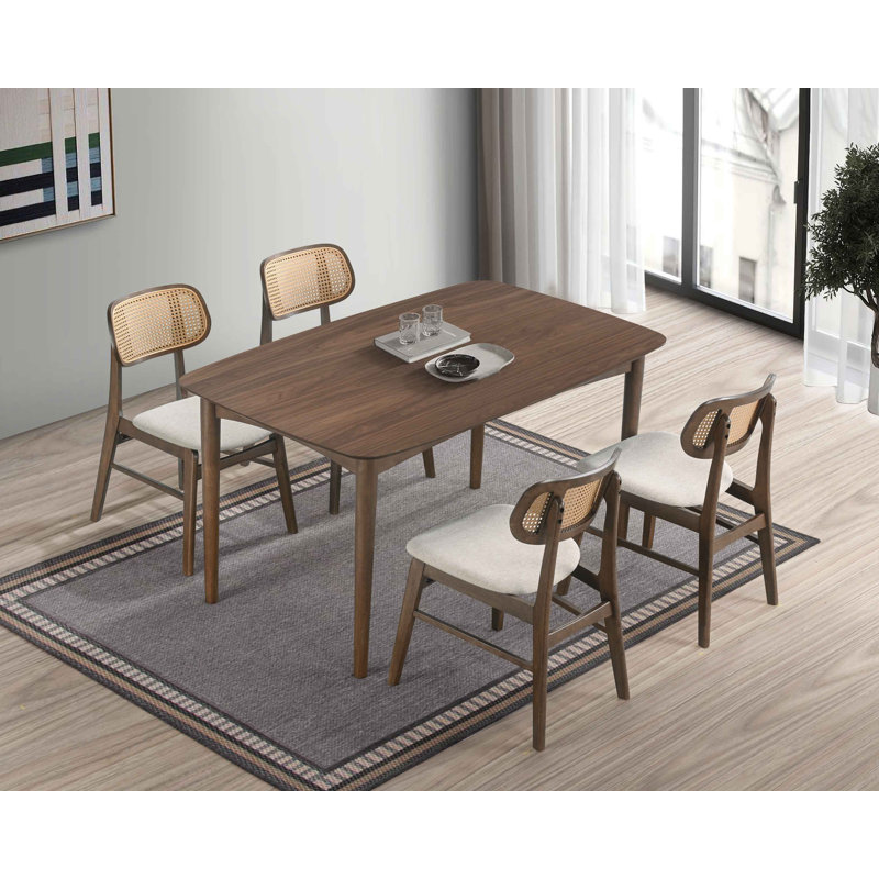 Ensemble de salle à manger 5 pièces Solace avec chaises courbées
