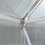 Serre en polycarbonate de plain-pied de 75,2 x 123,2 x 96,8 po en aluminium 1 pièce argenté pour le jardinage et la protection des plantes toute l'année