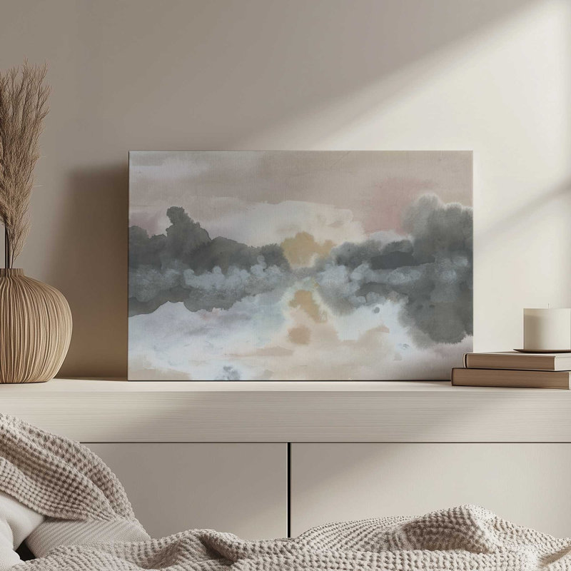 «Moody Horizon Mist I» par June Erica Vess, reproduction d'art sur toile, Toile tendue, Ne s’applique pas, H 24 po x l 32 po