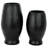 2 Piece Cubist African Mask Sculptural Vase Set