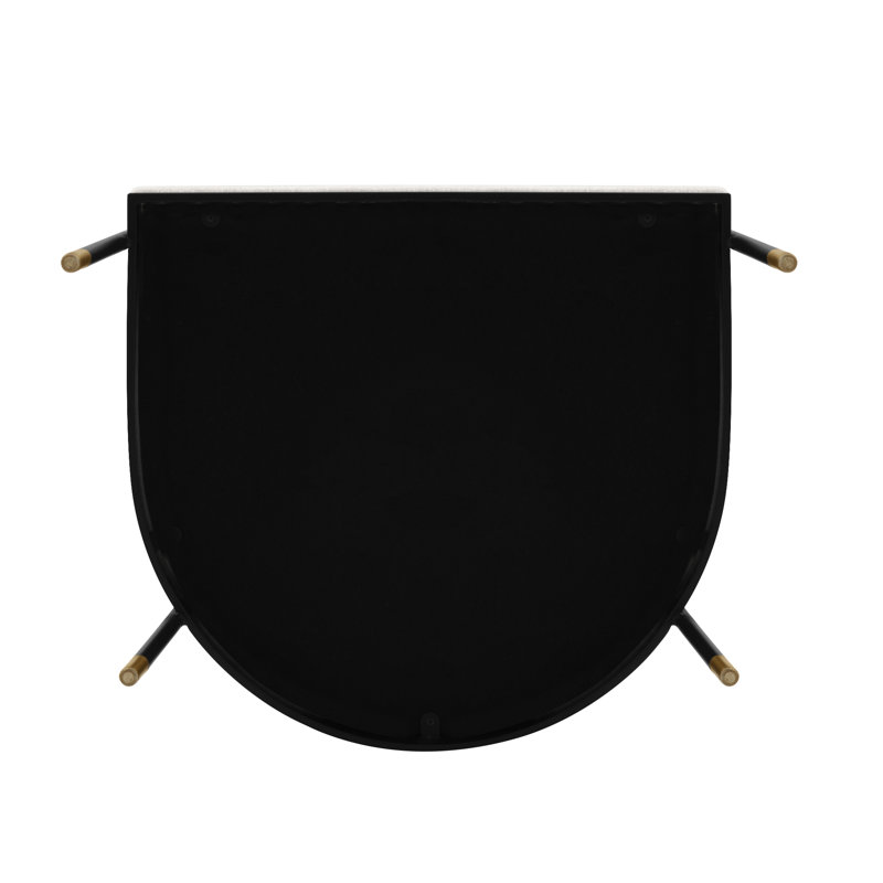 Lenahan Chenille Metal Side Chair Dining Chair, 1, Cream