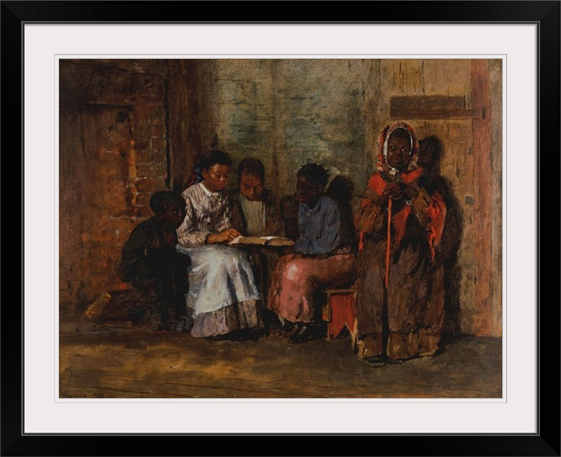 « dimanche matin en virginie, 1877 » par winslow homer, reproduction d’art, H 26 po x l 32 po x P 1 po, Cadre noir