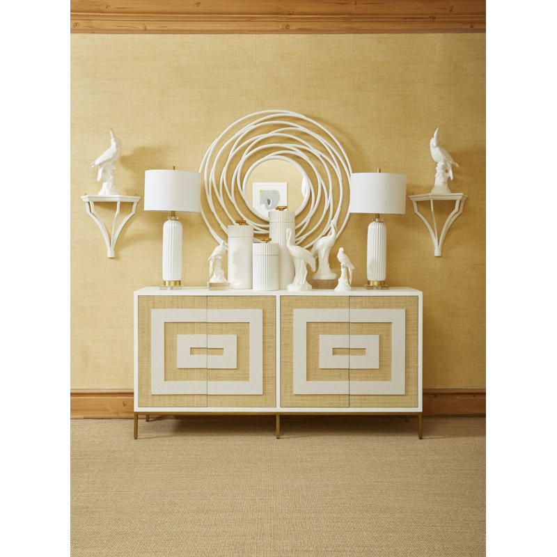 Ensemble de 3 pots en céramique, Blanc / Doré