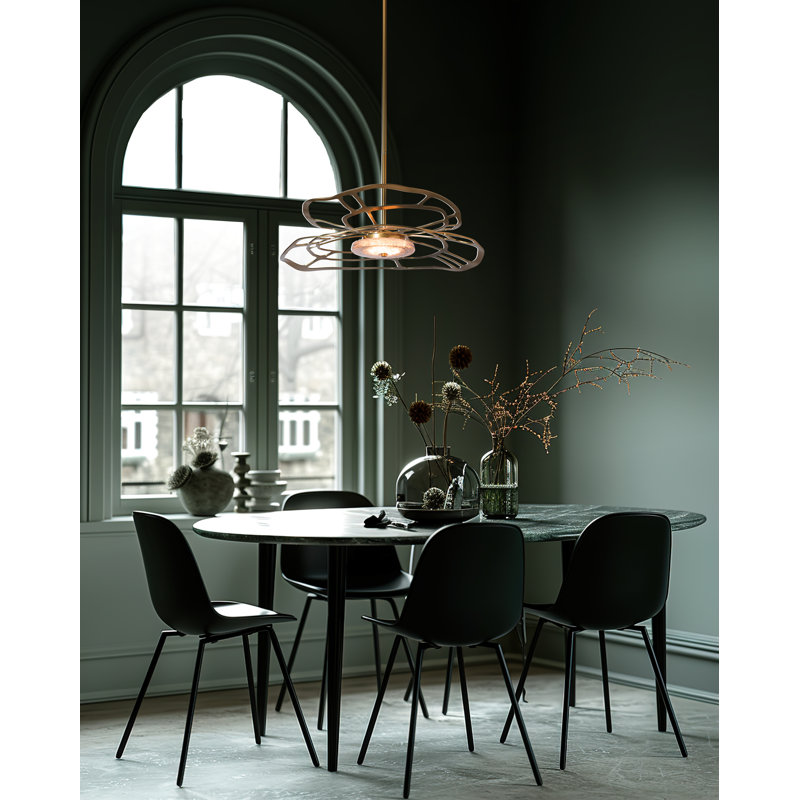 Muse LED Pendant, 6.7" H x 30.6" W x 30.6" D, Modern Brass