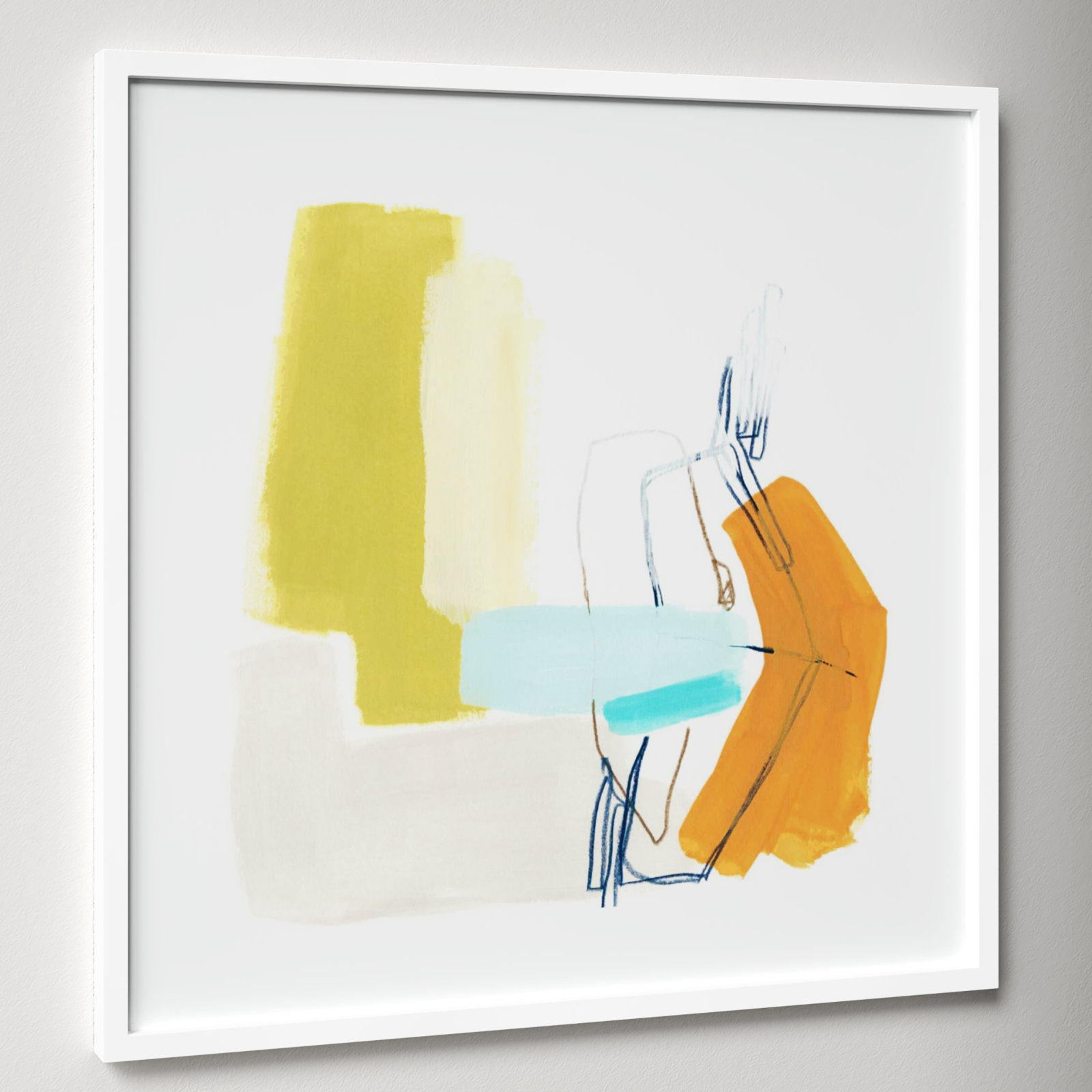 Adagio IV by June Erica Vess, White Framed Paper, 19.38" H x 19.38" W x 0.88" D