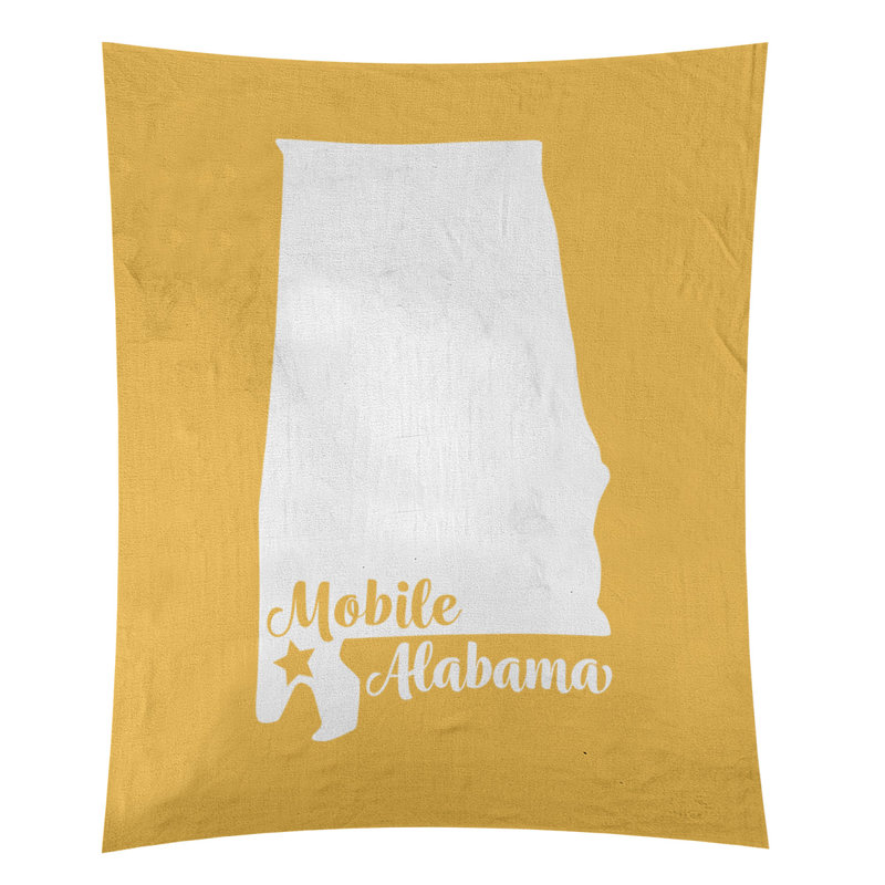 Tapisserie mobile Alabama, H 80 po x l 68 po, Jaune