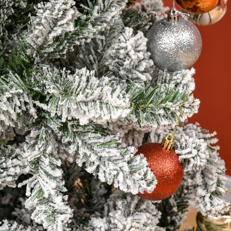 Arbre de Noël artificiel pin enneigé avec branches réalistes