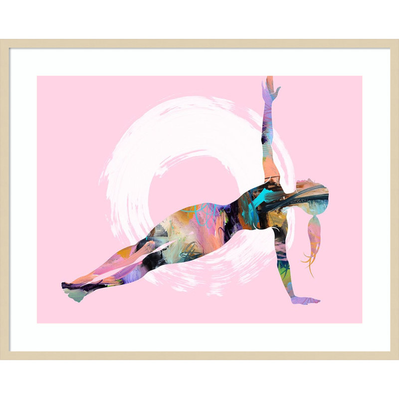 «Side Plank Yoga Pose Zen» par Tim Parker, impression sur bois encadrée, H 33 po x l 41 po