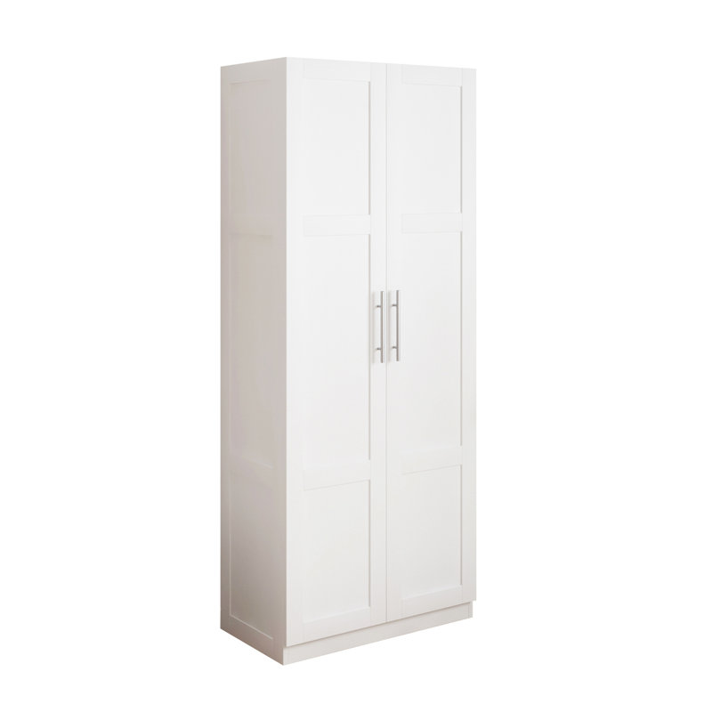 Armoire Antunes, Blanc, H 71 po x l 24 po x P 17 po